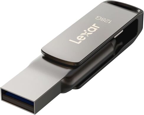 محرك فلاش Lexar 256GB JumpDrive Dual Drive D400 USB 3.1 Type-C وType-A، قراءة تصل إلى 130 ميجابايت/ثانية (LJDD400256G-BNQNU) in Kuwait