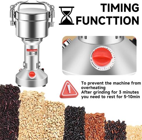 550g Grain Grinder 2000W Electric Spice Grinder High-Speed Stainless Steel Flour Mill Suitable for Coffee/Corn/Pepper/Herbs/Wheat/Rice in Saudi Arabia