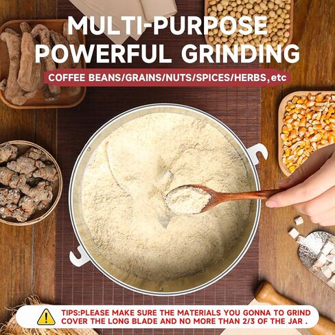 550g Grain Grinder 2000W Electric Spice Grinder High-Speed Stainless Steel Flour Mill Suitable for Coffee/Corn/Pepper/Herbs/Wheat/Rice in Saudi Arabia