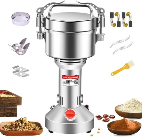 550g Grain Grinder 2000W Electric Spice Grinder High-Speed Stainless Steel Flour Mill Suitable for Coffee/Corn/Pepper/Herbs/Wheat/Rice in Saudi Arabia