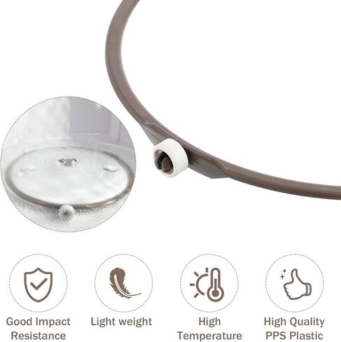 7.3 in Microwave Turntable Ring, Microwave Plate Replacement Ring with 13mm Wheels for Microwaveoven Tray, Replacement Support Holder for 9.65-10.63in Glass Plates in Kuwait