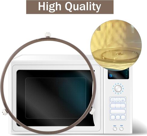 7.3 in Microwave Turntable Ring, Microwave Plate Replacement Ring with 13mm Wheels for Microwaveoven Tray, Replacement Support Holder for 9.65-10.63in Glass Plates in Kuwait