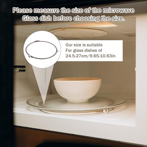 7.3 in Microwave Turntable Ring, Microwave Plate Replacement Ring with 13mm Wheels for Microwaveoven Tray, Replacement Support Holder for 9.65-10.63in Glass Plates in Kuwait