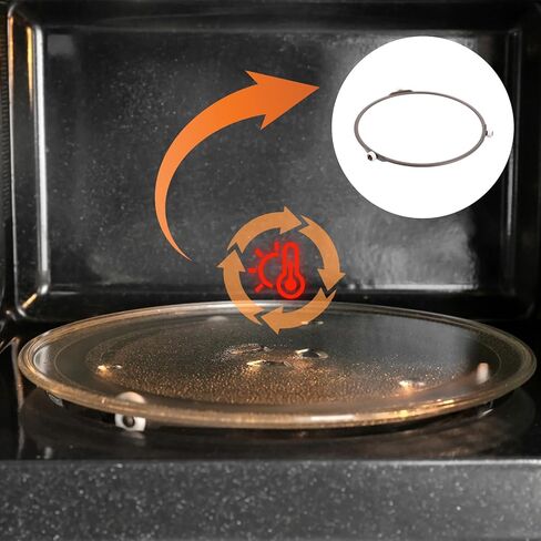 7.3 in Microwave Turntable Ring, Microwave Plate Replacement Ring with 13mm Wheels for Microwaveoven Tray, Replacement Support Holder for 9.65-10.63in Glass Plates in Kuwait