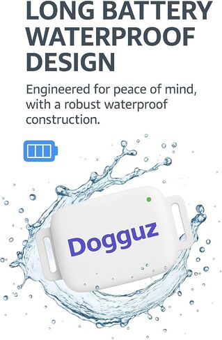 جهاز تعقب GPS ذكي للكلاب - جهاز GPS مقاوم للماء للحيوانات الأليفة مع تتبع في الوقت الفعلي ومناطق آمنة - يتضمن شريحة بيانات - الإصدار الأسود in Kuwait