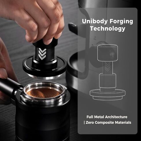 IKAPE 53.3MM V6 Impact Espresso Tamper with Sound Feedback, 15lb/30lb Interchangeable Springs, Espresso Low-Profile Tamper with Triple-spring System, Fits 54mm portafilters in Saudi Arabia