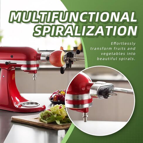 W11032781 Holder Spiralizer Stand Mixer Fruit Vegetable Attachment Fits for Whirlpool Kitchen Aid Replacement Parts W10801017 (2PC) in Saudi Arabia