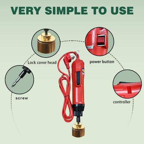 Electric capping machine 80w, handheld electric capping machine, 10-50mm sealing diameter bottle cap sealing machine, 110v voltage in Saudi Arabia