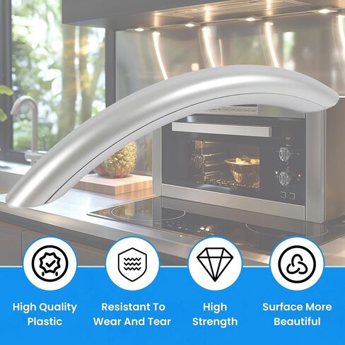 KUAFU 8169738 8169513 Microwave Door Handle Compatible with Whirlpool Replacement for 830067 AH390101 PS390101 EA390101 LP12830 Black Painted in Saudi Arabia