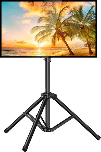 بيرسميث حامل تلفزيون ثلاثي القوائم محمول للتلفزيون بشاشة مسطحة LED LCD OLED مقاس 23-60 بوصة - ارتفاع قابل للتعديل مع فيسا 400 × 400 ملم، يحمل ما يصل إلى 88 باوند PSTM1 in Kuwait
