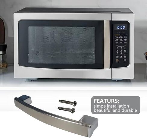 WB15X26821 PD00043395 Door Handle Compatible with GE Microwave Oven JVM7195EK3ES, JVM7195FL1DS, JVM7195SK1SS, JVM7195SK2SS, JVM7195SK3SS in Saudi Arabia