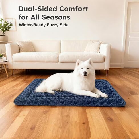 Dog Bed Mat, Dual-Sided Dog Crate Bed Mat - Ultra Soft & Machine Washable Kennel Pad for Cats and Extra Small Dogs, All-Season Comfort Pet Bed for Crates, Travel, and Home, Pink, 18 x 14 Inch in Saudi Arabia