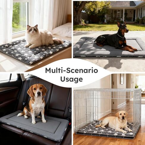 Dog Bed Mat, Dual-Sided Dog Crate Bed Mat - Ultra Soft & Machine Washable Kennel Pad for Cats and Extra Small Dogs, All-Season Comfort Pet Bed for Crates, Travel, and Home, Pink, 18 x 14 Inch in Saudi Arabia