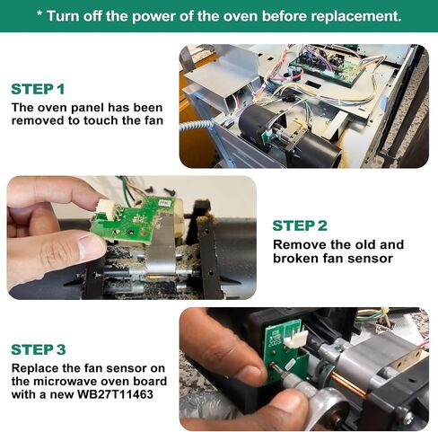 WB27T11463 Wall Oven Cooling Fan Sensor Board for GE - Replaces 3026212, AP5791007, PS8754576, EAP8754576, WB27X11463 | Fixes F97 Error | Cooling Fan Speed Detection Board in Saudi Arabia