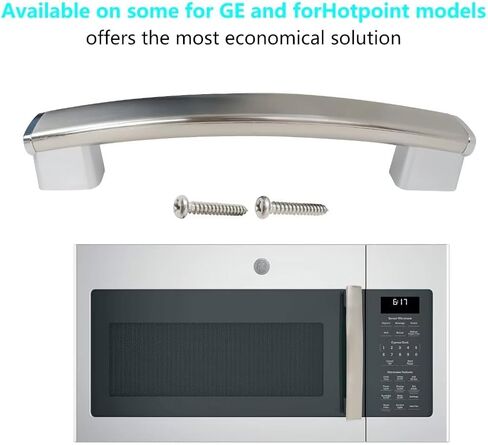 WB15X26821 PD00043395 Door Handle Compatible with GE Microwave Oven JVM6172SK2SS, JVM6175BL1TS, JVM6175EK1ES, JVM6175EK2ES in Saudi Arabia