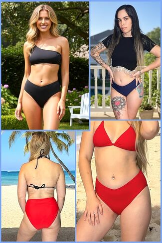 قيعان Zmart Mid Rise Bikini - تغطية تغطية معتدلة للنساء. in Saudi Arabia