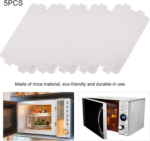 5 PCS Microwave Oven Mica Plate, 4.6 X 2.5 Inch High Temperature Waveguide Cover Replacement, Mica Plates Sheets | Microwave Oven Parts for Microwave Oven in Saudi Arabia