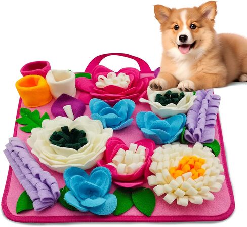 حصيرة تغذية الكلاب والاستنشاق للكلاب والقطط من السلالات الصغيرة والمتوسطة، ألعاب ألغاز تفاعلية متينة للكلاب والقطط، غير قابلة للانزلاق/محمولة/متينة، تشجع مهارات البحث عن الطعام الطبيعية in Kuwait