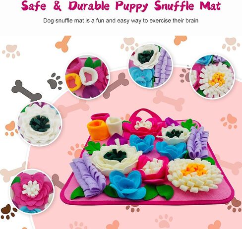 حصيرة تغذية الكلاب والاستنشاق للكلاب والقطط من السلالات الصغيرة والمتوسطة، ألعاب ألغاز تفاعلية متينة للكلاب والقطط، غير قابلة للانزلاق/محمولة/متينة، تشجع مهارات البحث عن الطعام الطبيعية in Kuwait