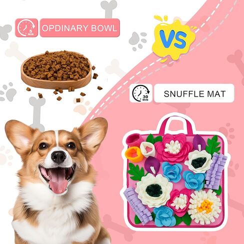 حصيرة تغذية الكلاب والاستنشاق للكلاب والقطط من السلالات الصغيرة والمتوسطة، ألعاب ألغاز تفاعلية متينة للكلاب والقطط، غير قابلة للانزلاق/محمولة/متينة، تشجع مهارات البحث عن الطعام الطبيعية in Kuwait