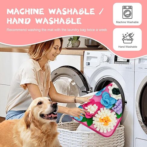 حصيرة تغذية الكلاب والاستنشاق للكلاب والقطط من السلالات الصغيرة والمتوسطة، ألعاب ألغاز تفاعلية متينة للكلاب والقطط، غير قابلة للانزلاق/محمولة/متينة، تشجع مهارات البحث عن الطعام الطبيعية in Kuwait