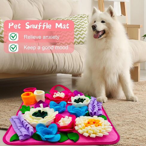 حصيرة تغذية الكلاب والاستنشاق للكلاب والقطط من السلالات الصغيرة والمتوسطة، ألعاب ألغاز تفاعلية متينة للكلاب والقطط، غير قابلة للانزلاق/محمولة/متينة، تشجع مهارات البحث عن الطعام الطبيعية in Kuwait