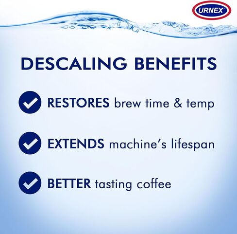 Urnex Dezcal Coffee and Espresso Machine Descaler Activated Scale Remover - 900g Bottle - Fast Effective Descaling Of Boilers and Heating Elements Faucets Spray Heads Milk Systems in Saudi Arabia