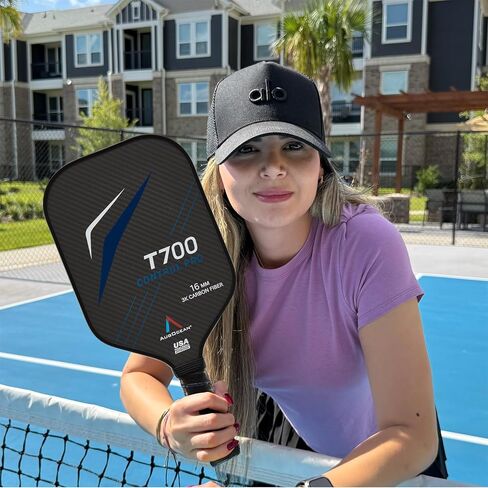 Pickleball Paddlles ، T700 Carbon Fiber Pickleball Paddle ، USAPA معتمد ، لبولي بروبيلين 16 مم للتحكم والسلطة ، مضرب كرة مخلل خفيف الوزن للرجال والنساء ، اللعب الداخلي والخارجي in Kuwait
