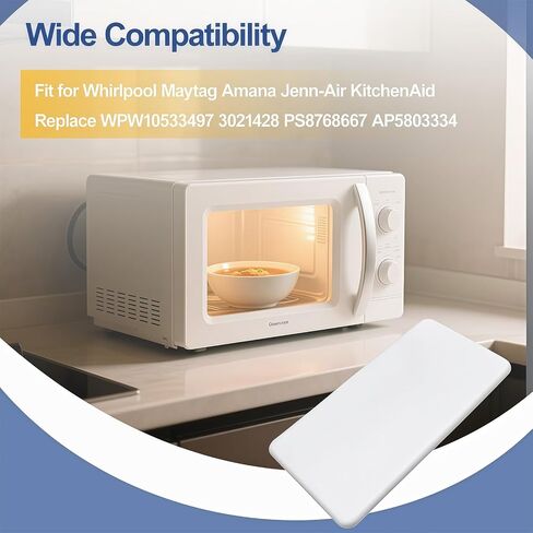 W10533497 3021428 غطاء مدخل الميكروويف مناسب لـ Whirlpool Maytag WMH73521CW YMMV4205FW، غطاء دليل موجة فرن الميكروويف استبدال PS8768667 AP5803334 WPW10533497 غطاء الدليل الموجي in Saudi Arabia