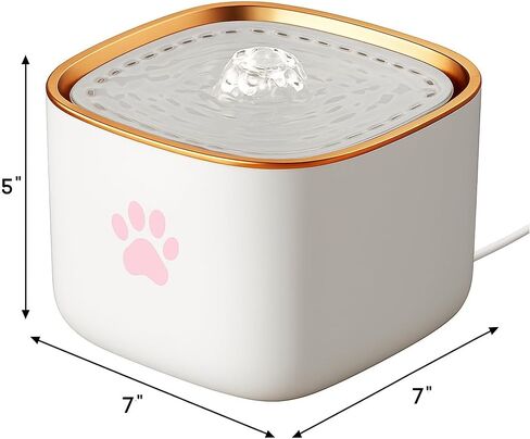 Cat Water Fountain, 3L Automatic Pet Water Dispenser for Cats, Ultra-Quiet Motor, Fuente De Agua para Gatos, Holds Water for 10 Days – Cute Pink Design in Saudi Arabia