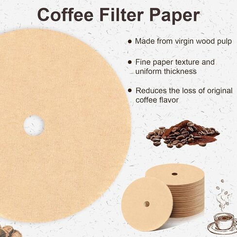 400Pcs Percolator Coffee Filters, 3.75in Unbleached Coffee Filter, Natural Disposable Disc Coffee Filters for Percolator Coffee Pot, Coffee Filter for Home Office Camping Use in Saudi Arabia