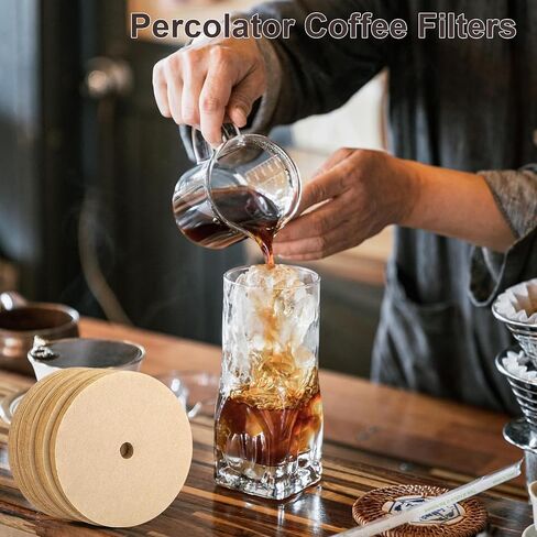 400Pcs Percolator Coffee Filters, 3.75in Unbleached Coffee Filter, Natural Disposable Disc Coffee Filters for Percolator Coffee Pot, Coffee Filter for Home Office Camping Use in Saudi Arabia