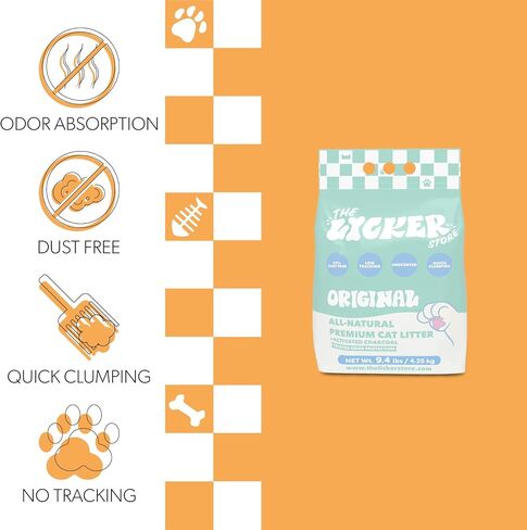 CLR2000A Unscented Premium Clumping Bentonite Clay Cat Litter w/Activated Charcoal, Natural Odor Control, 99% Dust-Free, 18.7 LBS in Saudi Arabia
