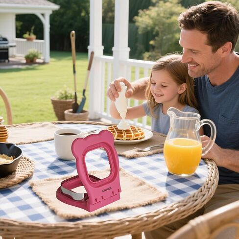 Square Sandwich Cutter and Sealer, Pocket PBJ/Sandwich Maker(3.7"Cutting Diameter)- BPA-Free & Dishwasher Safe, Kid-Friendly for Breakfast/Lunchboxes, Easy-to-Use for Boys & Girls in Kuwait