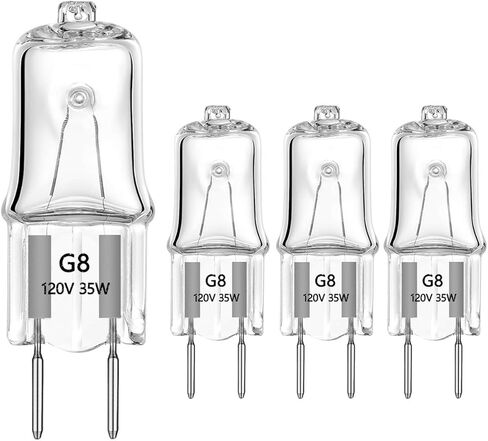 لمبة إضاءة هالوجين لفرن الميكروويف GE، غطاء ميكروويف فوق نطاق الموقد، مصباح إضاءة ليلي/موقد لميكروويف GE، يستبدل WB08X10057 WB08X10051، 4 عبوات in Kuwait