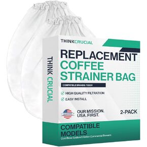 1 حقيبة مصفاة بديلة متوافقة مع نظام Toddy «Cold Brew System سعة 5 جالون، قابلة للغسل وإعادة الاستخدام (عبوة واحدة) - من Think Crucial in Kuwait