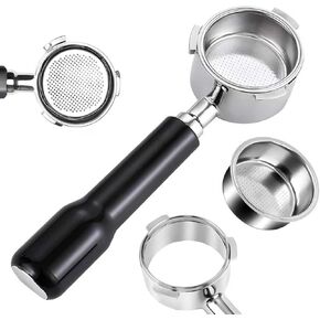 54mm Bottomless Portafilter Compatible with BES870/ 876/878/ 881/400 Machines - Premium with 3 Ears Portafilter for Espresso Machine, Ideal for Home & Professional Use in Saudi Arabia