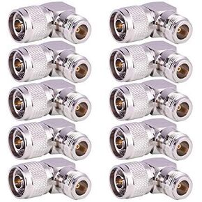 XRDS -RF N Connector Adapter Right Angle Coax Connectors 90 Degree N Male to N Female RF Coaxial Cable Connector Pack of 2 (NOT for TV) in Kuwait