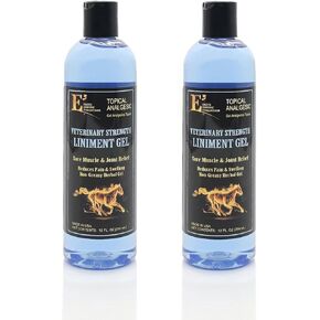 E3 Veterinary Strength Liniment Gel for Sore Muscle & Joint Relief - Reduces Pain & Swelling - Horse Liniment for Humans & Pets - Arthritis Aid - Non-Greasy Herbal Formula- Topical Analgesic in Kuwait
