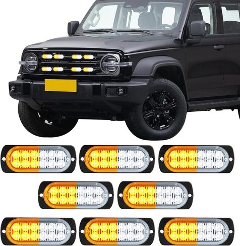 Godimg 8pcs 6LED سطح جبل الأضواء القوية لشاحنة سيارة مركبة أضواء LED (6LED / 8PCS) in Kuwait