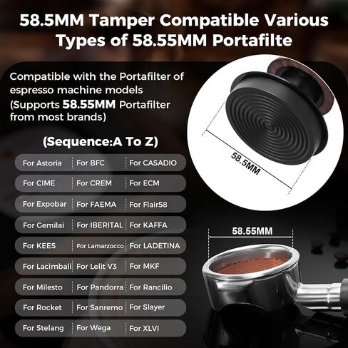IKAPE 53MM Espresso Tamper Kit 5 IN 1, Espresso Tool Kit with Semi-Transparent Coffee Tamper, Distributor, Tamper Base, Cleaning Towel, Essential for Baristas in Saudi Arabia