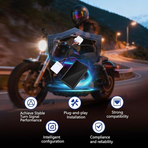 معادل تحميل briidea وجهاز التحكم/المقاوم المثبت متوافق مع دراجة نارية Harley Davidson، إشارات الانعطاف LED، التوصيل والتشغيل، حل إشارة الانعطاف LED بدون وميض، وامض سريع in Saudi Arabia