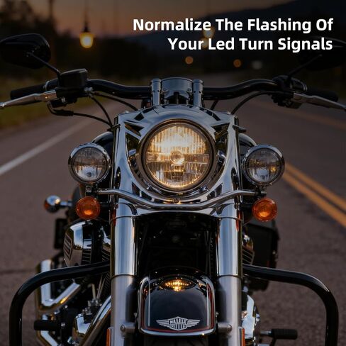معادل تحميل briidea وجهاز التحكم/المقاوم المثبت متوافق مع دراجة نارية Harley Davidson، إشارات الانعطاف LED، التوصيل والتشغيل، حل إشارة الانعطاف LED بدون وميض، وامض سريع in Saudi Arabia