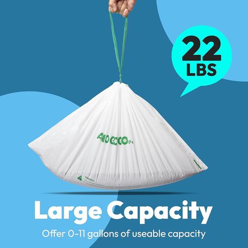 50 Pack Litter Box Liners, Compatible with PetSafe ScoopFree OpenSky Automatic Litter Box, Large Capacity Waste Bin Liners, Heavy Duty, Thick Drawstring Refill Bags, 25.39" x 12.6" in Saudi Arabia