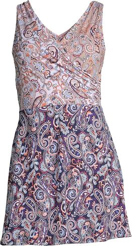 Lands' End Women's Tummy Control Surplice Wrap Swim Dress One Piece Swimsuit in Saudi Arabia
