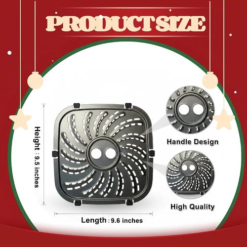 قطع غيار مقلاة الهواء لـ PowerXL، صينية مقلاة الهواء 8QT لمقلاة الهواء Power XL Vortex Pro Plus، لوحة سلة مقلاة الهواء المطلية بطبقة مزدوجة، ملحقات مقلاة الهواء غير اللاصقة in Kuwait