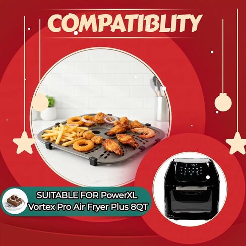 قطع غيار مقلاة الهواء لـ PowerXL، صينية مقلاة الهواء 8QT لمقلاة الهواء Power XL Vortex Pro Plus، لوحة سلة مقلاة الهواء المطلية بطبقة مزدوجة، ملحقات مقلاة الهواء غير اللاصقة in Kuwait