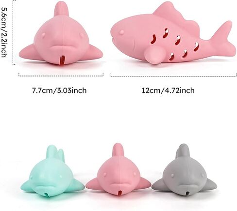 33 Pcs Cat Toys Silicone Shark Chew Toys for Teething Kittens & 100% Natural Silvervine Sticks - Dental Health Chews, Catnip Alternative for Boredom Relief, Interactive Treat Dispenser Puzzle Feeder in Saudi Arabia
