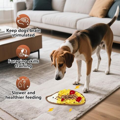 Hedgehog Snuffle Mat for Dogs and Cats – Nosework Puzzle Toy for Small Medium Pets, Crinkle Treat Dispenser Toy, Interactive Enrichment Plush for Mental Stimulation and Slow Feeding in Saudi Arabia