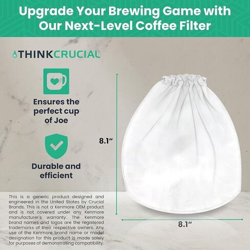 1 حقيبة مصفاة بديلة متوافقة مع نظام Toddy «Cold Brew System سعة 5 جالون، قابلة للغسل وإعادة الاستخدام (عبوة واحدة) - من Think Crucial in Kuwait